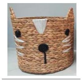 DKD Home Decor Cesta Baby de Fibra para Almacenamiento y Decoración Infantil Blanco Negro 37x37x40 cm
