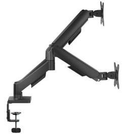 AISENS - SOPORTE DE MESA ECO CONTRAPESO GIRATORIO E INCLINABLE PARA MONITOR/TV 9KG (3 PIVOTES, 2 BRAZOS) DE 17-32, NEGRO