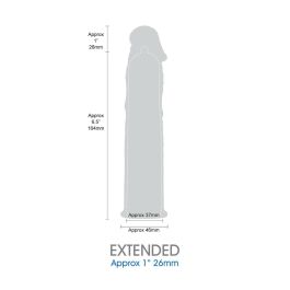 Funda para pene NMC Length extender Negro Ø 4,6 cm