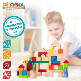 Construccion con 50 bloques de madera en cubo. Construccion con 50 bloques de madera en cubo.