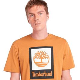 Camiseta de Manga Corta Hombre Timberland Stack Logo Colored Short Sleeve Naranja 6 Años