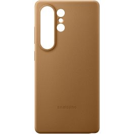 Samsung EF-VS938 Funda Kindsuit para Galaxy S25 Ultra, Protección Anticaída y Rayones, Imitación Piel, Color Camel