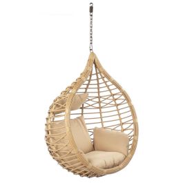 Sillon Colgante Terraza Y Jardin DKD Home Decor Marron Claro Beige 70 x 125 x 100 cm