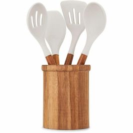LIVOO MES153G - Juego de 4 Utensilios de Cocina con Olla - Acacia FSC y Silicona - Olla 15x12cm, Utensilios 31cm Precio: 33.4999995. SKU: B13C36955Q