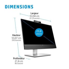 HP E24mv G4 Monitor de Conferencias FHD 23.8" (60.45cm) con Webcam 5MP, Altavoces y Micrófono integrados