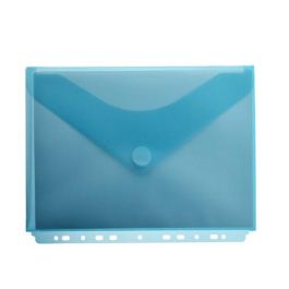 Dosier Sobre Office Box Fuelle Pp Velcro A4+ Multitaladro Azul Transparente 10 unidades Precio: 13.50000025. SKU: BIX35726