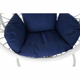 Sillón de jardín colgante DKD Home Decor Azul marino Blanco Aluminio ratán sintético 90 x 70 x 110 cm (107 x 107 x 198 cm)