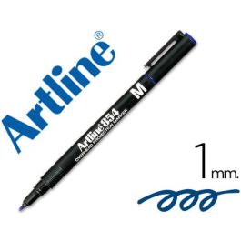 Rotulador Artline Retroproyeccion Punta Fibra Permanente Ek-854 Azul -Punta Redonda 1 mm 12 unidades