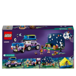 Lego Friends 42603 Furgoneta Camper para Observar las Estrellas, Juguete para Niños, con Figuras de Animales y Minimuñecas