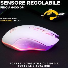 Gaming Mouse Wireless - 6400 Dpi - White