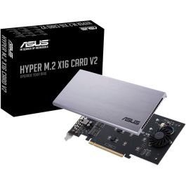 ASUS Hyper M.2 X16 Card V2 PCIe 3.0 para 4 SSD M.2 NVMe, Ancho de Banda de 128 Gbit/s