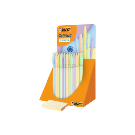 BIC Bolígrafo BIC Cristal Pastel - Punta 1.0 mm, Tinta Azul, Trazo 0.32 mm, Colores Surtidos (Morado, Verde, Amarillo, Azul, Coral) Precio: 29.88999959. SKU: B1F85CQQHN