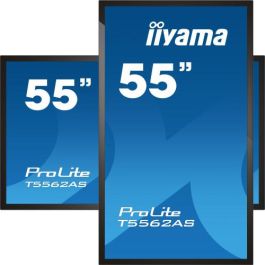 Monitor Iiyama 55" 4K 20P Tactil Ips (T5562AS-B1) 3840X2160 / Operacion 24/7 / Hdmix3 / Horizontal y Apaisado / 420Cd/M2, 1200:1, 8Ms, Usb Touch Interface, Rs232C / 16Gb Emmc / 2G Ram / 1Gb Embedded / Sd Card Slot / Eshare / Vesa 200 Mm