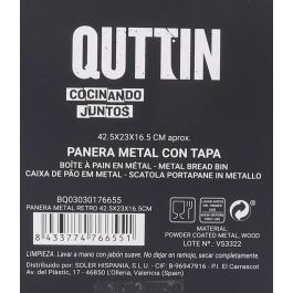 Panera Metal Retro Quttin 42.5 x 23 x 16.5 cm (3 Unidades) Panera Metal Retro Quttin 42.5 x 23 x 16.5 cm (3 Unidades)