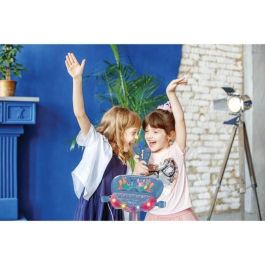 Micrófono Stitch con soporte ajustable e iluminado, altavoz, 2 micrófonos, efectos vocales y altavoz Bluetooth. Micrófono Stitch con soporte ajustable e iluminado, altavoz, 2 micrófonos, efectos vocales y altavoz Bluetooth.