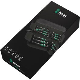 Wera 05073675001 Kraftform Micro-Set Juego de Destornilladores de Precisión 12 Piezas, Puntas Phillips, Torx, Mango Plástico
