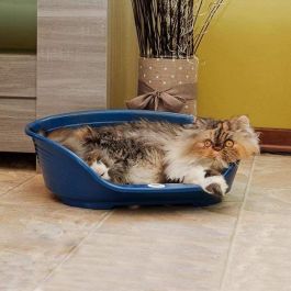 FERPLAST Cesta Siesta Deluxe 2 - 49x36x17,5 cm - Gris oscuro - Para perros y gatos FERPLAST Cesta Siesta Deluxe 2 - 49x36x17,5 cm - Gris oscuro - Para perros y gatos