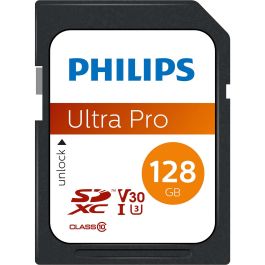 Philips FM12SD65B Tarjeta de Memoria SDXC 128GB Clase 10 UHS-I U3 V30 A1