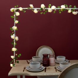 Home Deco Factory Guirnalda 20 Led Con Hojas 2 Metros, Plástico