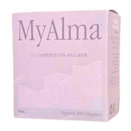 MYALMA Tampones Súper con Aplicador 100% Algodón Orgánico para Flujo Abundante, 14 Unidades Precio: 8.50000008. SKU: B19TZN7G69