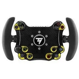 Thrustmaster Evo Racing 32R Volante de Cuero Negro y Amarillo para PC, PlayStation 4, PlayStation 5, Xbox, Xbox One