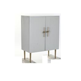 Armario Glam DKD Home Decor Blanco Dorado 45 x 110 x 85 cm Armario Glam DKD Home Decor Blanco Dorado 45 x 110 x 85 cm