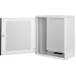 DIGITUS Carcasa de Pared SOHO 12U 595x540x400 mm Gris - Rack Mural 60kg con Cerradura IP20