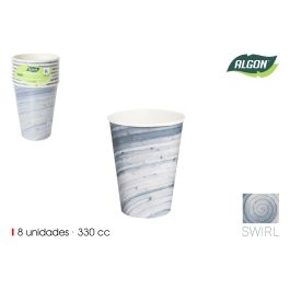 Set de 8 vasos de cartón Swirl 330 cc Algon - Inde (18 Cajas) Precio: 14.49999991. SKU: B1CX7WPMEM
