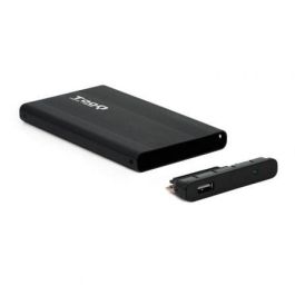 TooQ TQE-2510B Caja Externa para Disco Duro 2.5" USB 2.0 4 TB Máx. SATA I/II/III Aluminio Negro Compatible Windows Mac Linux