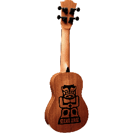 LAG Ukelele Tiki Uku Baby Soprano Electro-Acústico Slim con Tapa de Picea Maciza y Funda Incluida
