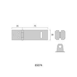 Edm Portacandados de zinc 75mm cromado con tornillos incluidos