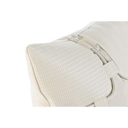 DKD Home Decor Cojín Blanco Pu Polyester 10 x 45 x 45 cm