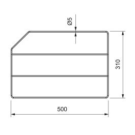 Emuca Juego de 4 separadores para armarios y estanterías., Cromado, Acero