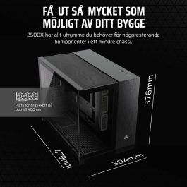 Corsair CC-9011287-WW Caja de PC 2500X mATX Aluminio Negro/Obsidiana