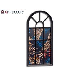 Giftdecor Portafotos Múltiple Ventana Negro 34.5x2.5x69.5 cm (Set de 6)