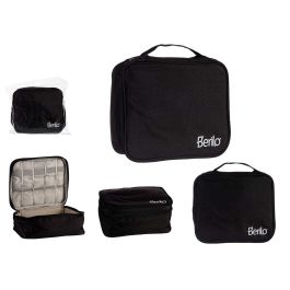 Neceser de Viaje Berilo 10x19x25 cm - Azul, Gris, Negro (12 Unidades) Precio: 62.50000053. SKU: B17BLNZDBA