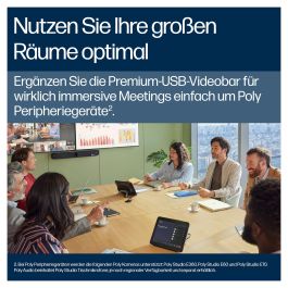 HP Barra de Video USB Poly Studio V72 4K Ultra HD, Zoom 7.3x, Color Blanco