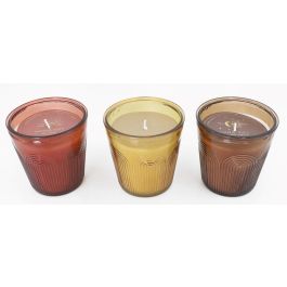 DKD Home Decor Vela Urban de Cristal y Cera, Colores Ámbar, Terracota y Marrón Surtida, 11x11x11 cm, 260g, Juego de 6 Unidades Precio: 23.9943. SKU: B1CFP3FHS7