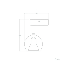 Chimoio SKD-W1001 Aplique de Pared Aluminio Orientable para Interior