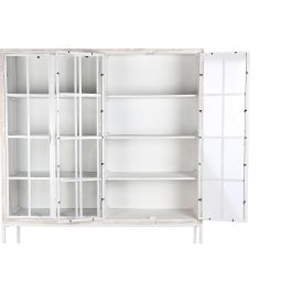 DKD Home Decor Estantería Moderna Blanco 45 x 200 x 170 cm de Mango y Metal con 6 Estanterías y 4 Puertas