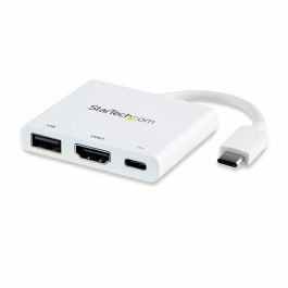 Adaptador USB-C Startech CDP2HDUACPW Blanco 4K Ultra HD Adaptador USB-C Startech CDP2HDUACPW Blanco 4K Ultra HD