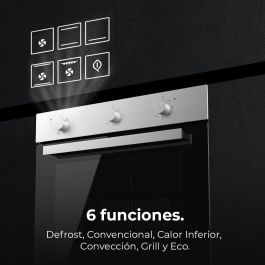 Cecotec Horno Multifunción Bolero Hexa Inox 2800W 70L Temporizador y Vapor