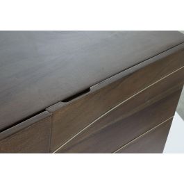 DKD Home Decor Buffet Moderno Marron Oscuro 3 Puertas 145 x 41 x 76 cm