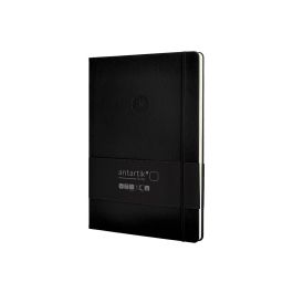 Cuaderno Con Gomilla Antartik Notes Tapa Dura A4 Hojas Lisas Negro 100 Hojas 80 gr Fsc