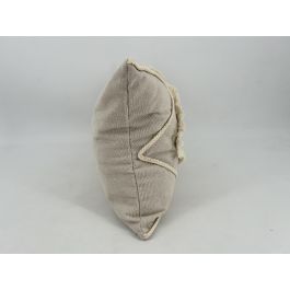 DKD Home Decor Cojín Boho Beige Natural Algodón Yute 50 x 30 cm con Cremallera (Pack de 2 Unidades)