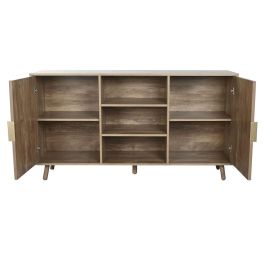 Mueble Tv Scandi DKD Home Decor Marron Dorado 40 x 74.8 x 140 cm