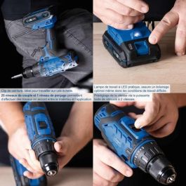 Taladro/destornillador inalámbrico IXES 20V + 1 batería de 2 Ah, cargador, caja con 74 accesorios - C-DTB74/1-X Taladro/destornillador inalámbrico IXES 20V + 1 batería de 2 Ah, cargador, caja con 74 accesorios - C-DTB74/1-X