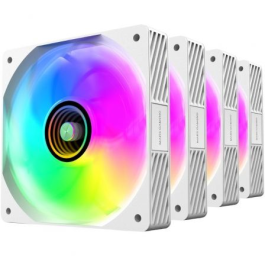 Mars Gaming MF-SI4KIT Pack 4 Ventiladores 12cm ARGB + HUB + Mando a Distancia Blancos Infinity Mirror Ultrasilenciosos Mars Gaming MF-SI4KIT Pack 4 Ventiladores 12cm ARGB + HUB + Mando a Distancia Blancos Infinity Mirror Ultrasilenciosos