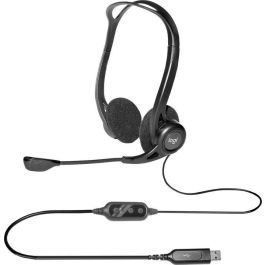 Logitech 960 Auriculares PC Headset USB Estéreo con Micrófono de Cancelación de Ruido, Controles Integrados y Plug & Play