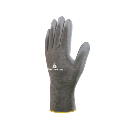 Deltaplus Guantes de Poliester Antideslizante Lavable para Manipulacion y Manutencion Gris Talla 8